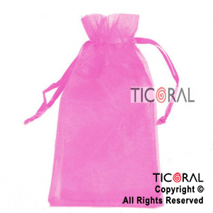 BOLSA FUCSIA ORGANZA 24X19.5CM HS2629-5 x 1